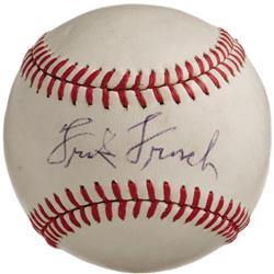 1960's Frank Frisch Single Signed Baseball. "Th