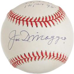 1990's Joe DiMaggio Single Signed "Statistics" B
