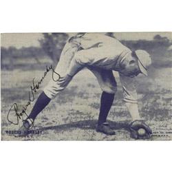 1928 Rogers Hornsby Signed Exhibit Card. While