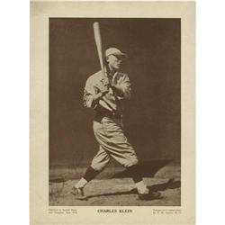 Circa 1930 Chuck Klein Signed Magazine Photograp