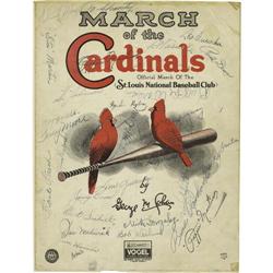 1930's St. Louis Cardinals Multi-Signed Sheet Mu