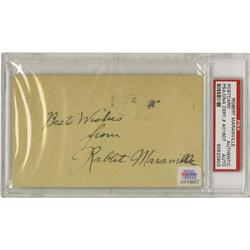 1934 Rabbit Maranville Signed Government Postcar