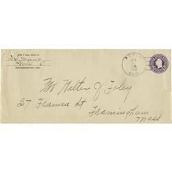 1935 Cy Young Handwritten & Signed Envelope. A