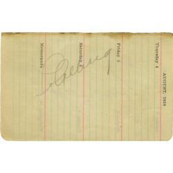 Lou Gehrig Cut Signature.