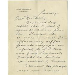 Fans, for the past two weeks you have been read 	<B>1939 Lou Gehrig Handwritten Signed Letter Discus