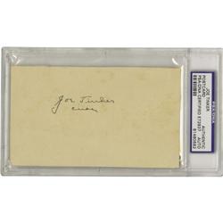 1940's Joe Tinker Signed Government Postcard. T