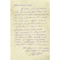 1960's Roberto Clemente Handwritten Letter. Sin