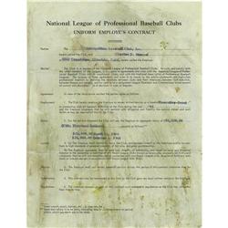 1966 Casey Stengel New York Mets Contract from t