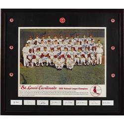 1968 St. Louis Cardinals Team Signed Poster. En