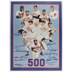 500 Home Run Club Signed Poster.