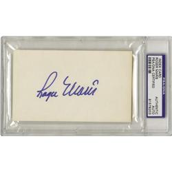 1980's Roger Maris Signed Index Card. The Home