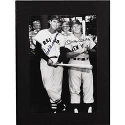 1980's Ted Williams & Mickey Mantle Signed Large