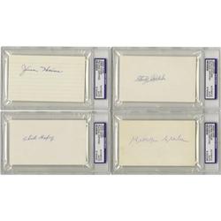 Hall of Famers & Stars Signed Index Cards Lot of