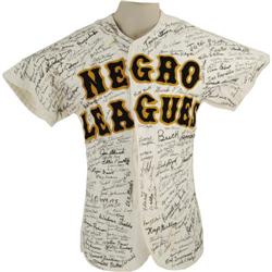 1980's Negro League Players Multi-Signed Jersey.
