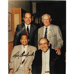 1990 Hall of Fame Catchers Signed Large Photogra