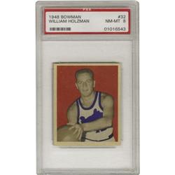 1948 Bowman William Holzman #32 PSA NM-MT 8. Th