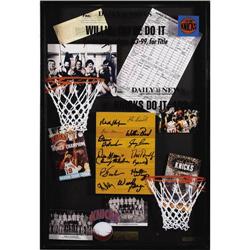 1972-73 New York Knicks Team Signed Floor Piece