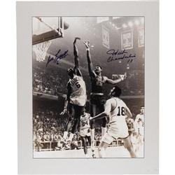 1980's Wilt Chamberlain & Bill Russell Signed Ma