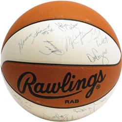 1987-88 Chicago Bulls Team Signed Basketball. T
