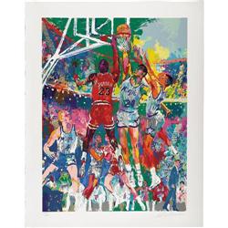 1990 Michael Jordan Serigraph by Leroy Neiman.