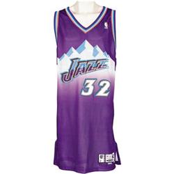 2001-02 Karl Malone Game Worn Jersey. Just last