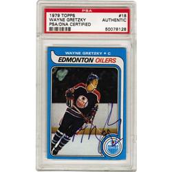1979 Topps Wayne Gretzky #18, Signed. The most