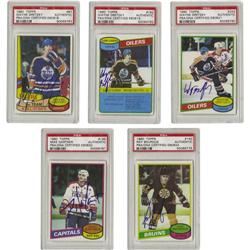 1980-81 Topps Hockey Near Set with Autographs (2