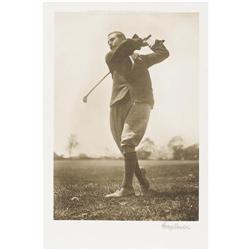 1930's Harry Vardon Signed Oversized Photograph.