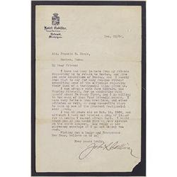 1906 John L. Sullivan Signed Letter. Exceptiona