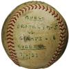 Image 1 : 1937 Carl Hubbell Game Used "Win" Baseball Signe