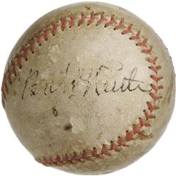 1946 Babe Ruth's Last Home Run Baseball, Signed.