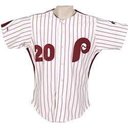 1987 Mike Schmidt Game Worn Jersey. Hall of Fam