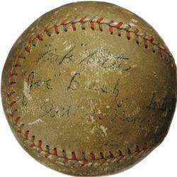 1918 Boston Red Sox Team Signed Baseball with Ba