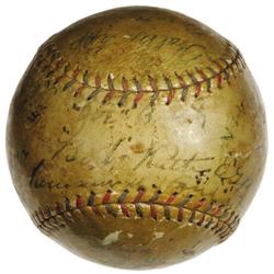 1923 New York Yankees Team Signed Baseball. A b