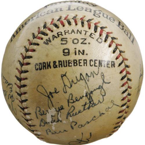1927 yankees autographed ball