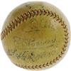 Image 1 : Late 1920's Legends Signed Baseball with Ruth, G