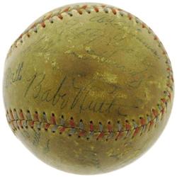 1930's Baseball Legends Multi-Signed Baseball wi