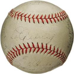 1935 New York Yankees Team Signed Baseball. No