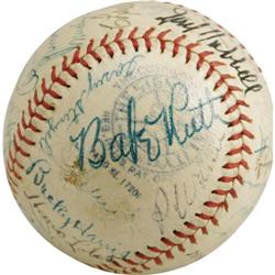 Late 1930's Hall of Famers Multi-Signed Baseball