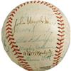 Image 2 : Late 1930's Hall of Famers Multi-Signed Baseball