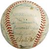 Image 3 : Late 1930's Hall of Famers Multi-Signed Baseball