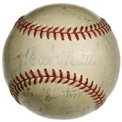 1938 Brooklyn Dodgers Team Signed Baseball with