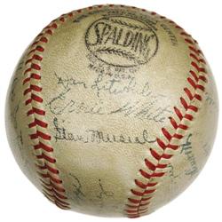 1943 St. Louis Cardinals Team Signed Baseball.