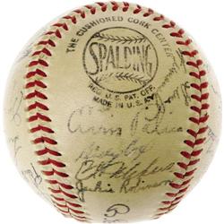 1949 Brooklyn Dodgers Team Signed Baseball. Anot