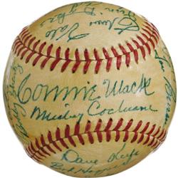 1950 Philadelphia Athletics Team Signed Baseball