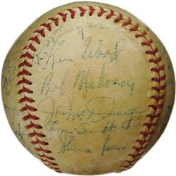 1951 St. Louis Browns Team Signed Baseball. Des