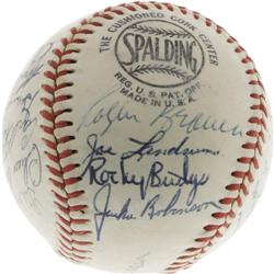 1952 Brooklyn Dodgers Team Signed Baseball. An