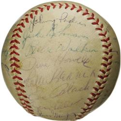 1953 Brooklyn Dodgers Team Signed Baseball. Ano