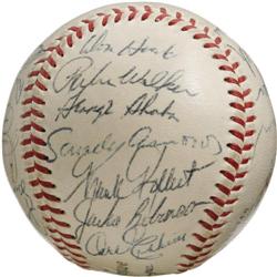 1955 Brooklyn Dodgers Team Signed Baseball. Exc