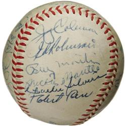1955 New York Yankees Team Signed Baseball. Onl